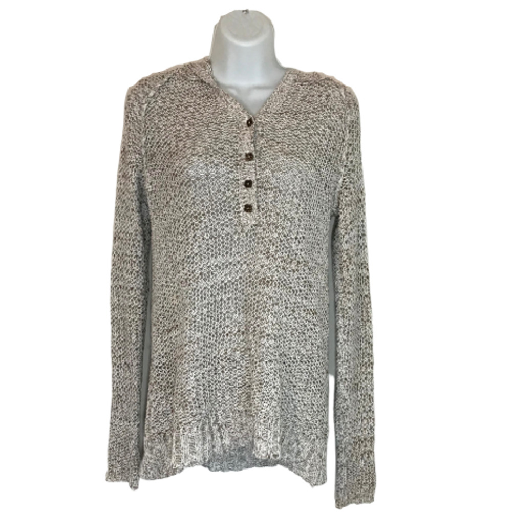 HOLD AFree People Hoodie Grey Crochet Knit XS